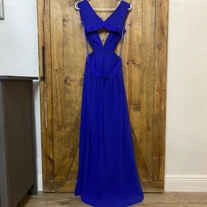 Bcbgmaxazria royal blue long formal dress